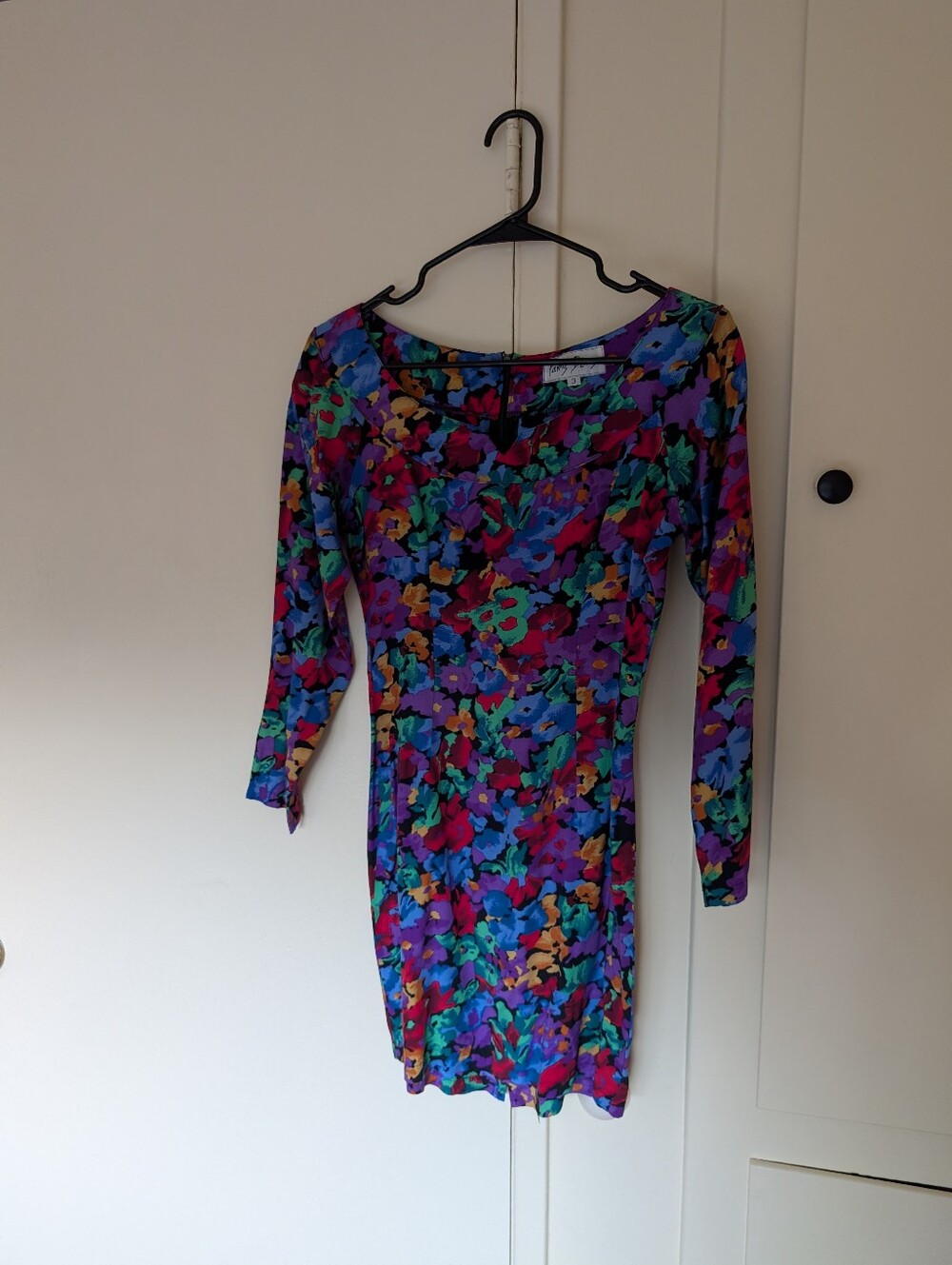 Vintage Paris Blues Floral Dress